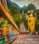 Colorful stairs of Batu caves. Malaysia