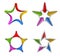 Colorful star design elements