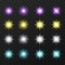 Colorful stars set