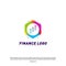 Colorful Stats Financial Advisors with hexagon Logo Design Concept. Finance logo Template Vector Icon