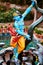 Colorful statue of Krishna