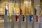 Colorful Statue of Liberty statuettes as part of modern interior decor