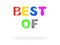 Colorful stencil text with shadow: Best Of