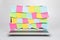 Colorful sticky memos covering a laptop screen