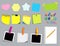 Colorful sticky note or ripped paper. using in school, work or office activity.