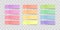 colorful sticky notes, stickers with shadows isolated on a transparent background. Multicolor paper adhesive tape