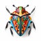 Colorful Stink Bug Artwork Inspired By Georgia O\\\'keeffe\\\'s Style