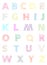 Colorful stitched alphabet