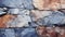 Colorful Stone Wall: Abstract Flagstone Texture In Navy And Brown