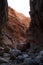 Colorful stones and rocks in the deep Wadi Ghuweir Canyon, Dana, Jordan