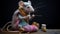 Colorful Storytelling: Knit Rat In Intricate Costumes