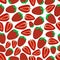 Colorful strawberries fruits and half fruits seamless pattern eps10