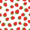Colorful strawberry seamless vector pattern background. Healthy food. Fruit summer pattern, colorful print for design.