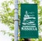 Colorful street banner in Missoula, Montana