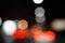 Colorful street circle bokeh light dark background