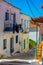 Colorful street of Greek town Koroni