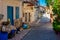 Colorful street of Greek town Koroni