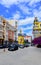 Colorful street in La Coruna, Spain