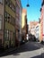 Colorful street of Magstraede in Copenhaguen city