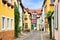 Colorful street in the Old Town of Bamberg, Bavaria, Germany