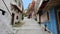 A colorful Street in Parga, Greece.