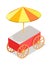 Colorful Streetfood Trolley Illustration