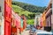 Colorful streets of Bo-Kaap a cape malay colony in Cape Town Sou
