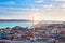 Colorful Streets of Lisbon, view from Saint Jorge Castle lookout