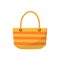 Colorful striped beach bag. Summer tote bag. Shopping bag. Flat style.