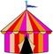 Colorful Striped Circus Tent