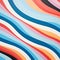 Colorful Striped Painting With Futuristic Chromatic Waves