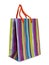 Colorful striped shopping bag