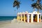 Colorful structure by the beach