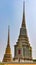 Colorful stupas in Wat Pho in Bangkok, Thailand