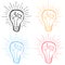 Colorful stylized idea bulb