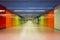 Colorful Subway Station Alone Empty Modern Urban City Bright Per