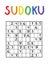 Colorful sudoku nine by nine stock vector illustration