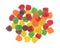 Colorful sugar coated drop shaped gummy candy