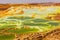 Colorful sulfuric lakes of Dallol volcanic area, Danakil depression, Ethiop