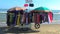 Colorful summer dresses sold by street vendors