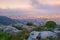 Colorful summer morning on the town Trapani