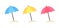 Colorful sun umbrellas icons