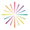 Colorful sunburst icon