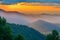 Colorful sunrise on the Blue Ridge Parkwzays