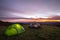 Colorful Sunrise From Camp