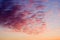 Colorful sunrise clouds