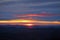 Colorful sunrise over layered mountains in Blowing Rock, North Carolina.