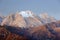 Colorful sunrise over Marmolada Peak - 3343 meters.