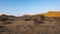 Colorful sunrise over the Namib desert, Aus, Namibia, Africa. Clear sky, glowing rocks and hills, time lapse video