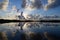 Colorful sunrise over Nine Mile Pond in Everglades National Park, Florida.